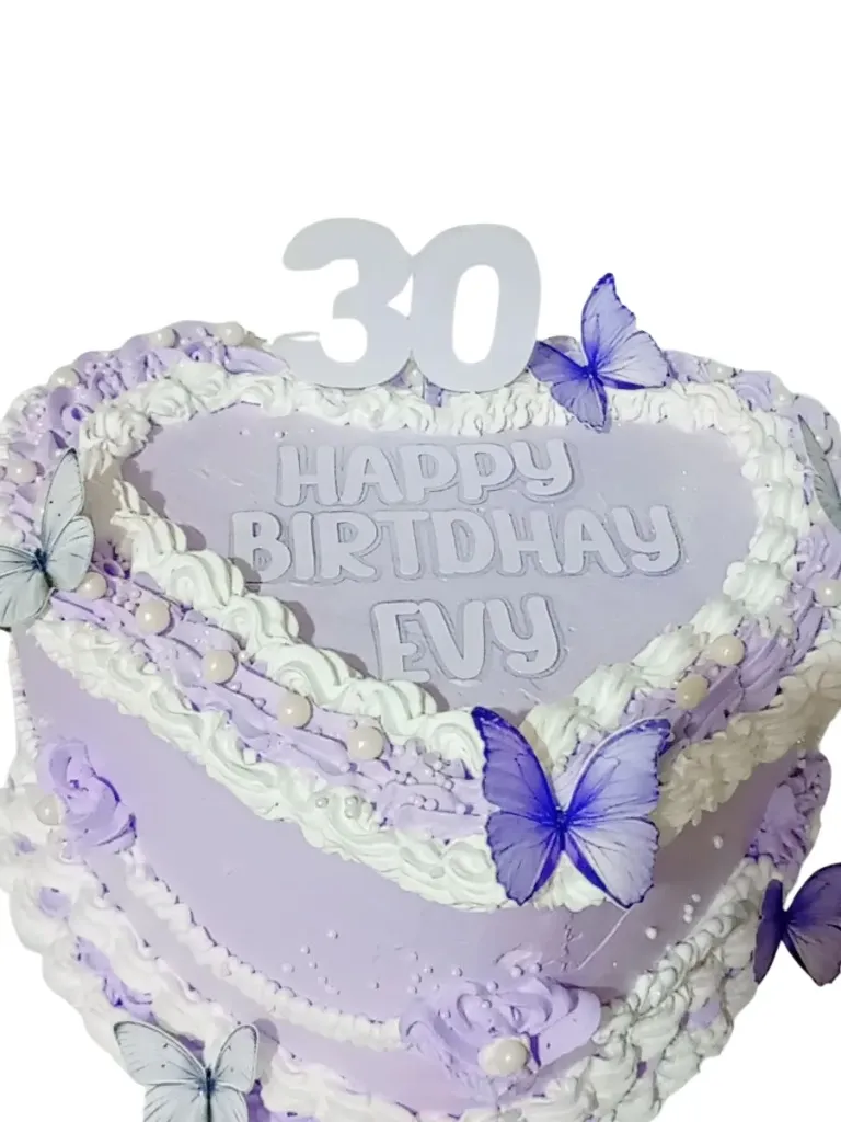 Tortita vintage forma de corazon